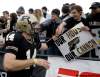 Darron Cummings / The Associated Press
Purdue quarterback Joey Elliott is congratulated by fans after Purdue defeated Illinois 24-14 in an NCAA college football game in West Lafayette, Ind., Saturday, Oct. 24, 2009.