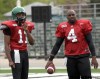 ROY ANTAL / CANWEST NEWS SERVICE
Saskatchewan pins its hopes on quarterbacks Juan Joseph (11) and Darian Durant.
