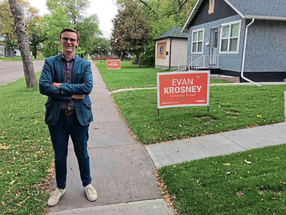 Sheldon Birnie
Evan Krosney is the New Democratic Party candidate for Kildonan-St. Paul in the Oct. 21 federal election. (SHELDON BIRNIE/CANSTAR/THE HERALD)
