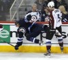 The Jets pulled into a tie with the Toronto Maple Leafs after a 5-1win over the Colorado Avalanche.