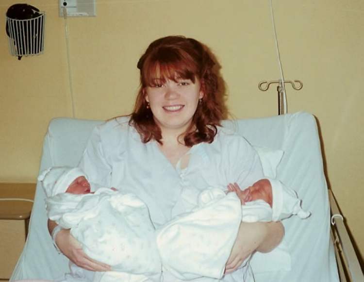 SUBMITTED PHOTO
Sally Rhoads-Heinrich, founder of Surrogacy in Canada Online, and twins she bore.