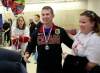 WAYNE.GLOWACKI@FREEPRESS.MB.CA
Team Canada skip Jeff Stoughton is met by family and supporters at James A. Richardson International Airport Monday.