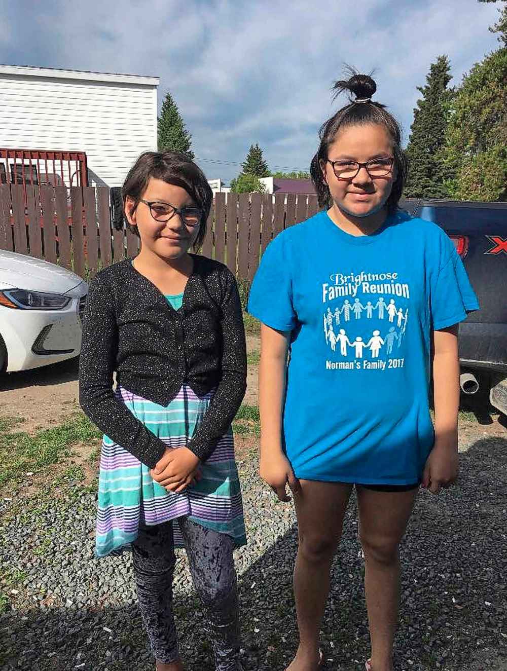 SUPPLIED
Yelena, 11, and Jolisse Brightnose, 14.