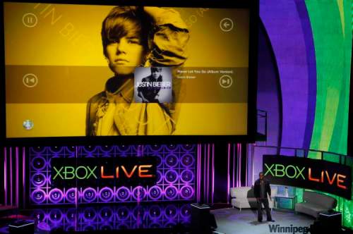 Damian Dovarganes / AP Photo
Microsoft demonstrates its Xbox Live Kinect's voice feature, that can 