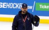 MIKE DEAL / WINNIPEG FREE PRESS

Manitoba Moose head coach Pascal Vincent during practice at Bell MTS Place, Monday morning.

191118 - Monday, November 18, 2019.
