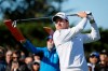 Nick Taylor, of Canada, follows his shot from the fourth tee of the Pebble Beach Golf Links during the final round of the AT&T Pebble Beach National Pro-Am golf tournament Sunday, Feb. 9, 2020, in Pebble Beach, Calif. (AP Photo/Eric Risberg)