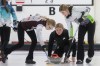 Curling Canada has proposed just one player from the throwing team sweeps, and the skip from the non-throwing team is prohibited from sweeping any rock behind the T-line of the house and must stay at the hack. (Tim Smith / The Brandon Sun files)