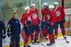 MIKAELA MACKENZIE / WINNIPEG FREE PRESS 
The defence group on day three of the Jets training camp at the Bell MTS Iceplex in Winnipeg on Wednesday, July 15, 2020.