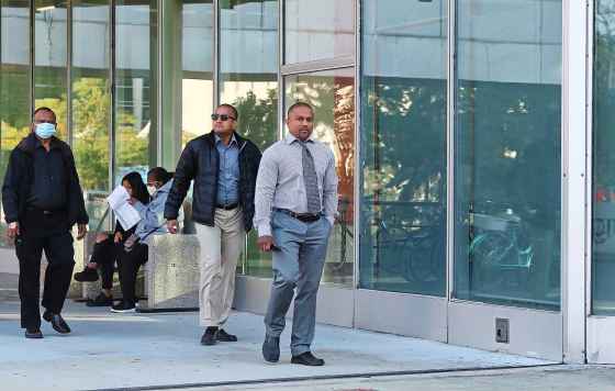 MIKE DEAL / WINNIPEG FREE PRESSPeter Ramdath, former chief financial officer at R. Litz and Sons Company Ltd.(Litz Crane), enters the Woodsworth building on his way to court Tuesday for sentencing.Peter Ramdath, 43, pleaded guilty to one count of fraud over $5,000. In exchange, the Crown agreed to stay other charges against him and to not pursue criminal charges against his wife. 200922 - Tuesday, September 22, 2020
