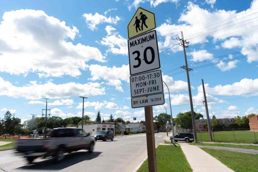 The city's public works department delivered a report to the East Kildonan-Transcona Community Committee, which found a total 11,195 tickets were issued in the neighbourhood’s reduced speed school zones in 2018. The report includes recommendations to get more drivers to obey school-zone speed limits. (Jesse Boily / Winnipeg Free Press)