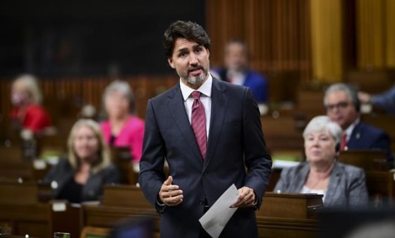 Sean Kilpatrick / THE CANADIAN PRESSPrime Minister Justin Trudeau stands during question period in the House of Commons on Parliament Hill in Ottawa on Thursday, Sept. 24, 2020. Trudeau is expected to have an announcement about his government's ongoing efforts to protect Canadians and combat the potentially deadly novel coronavirus that causes COVID-19. THE CANADIAN PRESS/Sean Kilpatrick