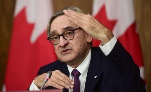 Chair of the Board of the Canada Infrastructure Bank Michael Sabia takes part in a press conference in Ottawa on Thursday, Oct. 1, 2020. THE CANADIAN PRESS/Sean Kilpatrick