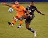 Houston Dynamo defender Aljaz Struna, left, and Minnesota United forward Mason Toye fight for possession during the second half of an MLS soccer match Saturday, Sept. 19, 2020, in Houston. The Montreal Impact have a new attacking piece, acquiring striker Mason Toye from Minnesota FC on Thursday. THE CANADIAN PRESS/AP, Houston Chronicle, Eric Christian Smith