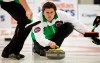 Team Saskatchewan's skip Braeden Moskowy delivers a shot during the final of the men's Canadian Junior Curling Championships in Calgary, Alta., Sunday, Feb. 6, 2011. Moskowy will have a new roommate for the next few months due to new rules in Saskatchewan that limit teams to in-province competition only. THE CANADIAN PRESS/Jeff McIntosh