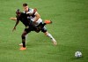 Vancouver Whitecaps defender Ranko Veselinovic, right, pokes the ball away from Los Angeles FC forward Bradley Wright-Phillips, left, during the first half of an MLS soccer match in Portland, Ore., on October 14, 2020. The Vancouver Whitecaps have made Serbian centre back Ranko Veselinovic a member of the club long term. In February, the 'Caps brought in the 21-year-old on loan from his hometown club FK Vojvodina in the Serbian SuperLiga, with a clause in the agreement stating that if he made 12 starts for the team, the transfer would become permanent. THE CANADIAN PRESS/AP, Steve Dykes
