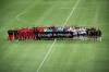 Toronto FC and Vancouver Whitecaps players and game officials hold a banner in support of Black Lives Matter before MLS soccer action in Vancouver, B.C., Saturday, Sept. 5, 2020. Major League Soccer unveiled a series of initiatives Monday to combat racism, advocate for social justice and increase representation in the sport. THE CANADIAN PRESS/Darryl Dyck