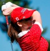 Jennifer Greggain of Chilliwack, B.C., drives from the tee on the 15th hole during the first round of the Canadian Women's Open at the Hunt and Golf Club in Ottawa, Thursday Aug. 14, 2008. The Canadian Press / Sean Kilpatrick