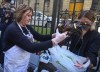 Cheryl Maloney, a member of the Sipekne'katik First Nation, sells lobster outside the legislature in Halifax on Friday, Oct. 16, 2020. Tensions remain high over an Indigenous-led lobster fishery, based on their treaty rights, as non-Indigenous fishermen want federal regulations enforced to address their concerns about conservation of the resource. THE CANADIAN PRESS /Andrew Vaughan