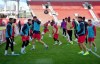 Members of Canada's men's soccer team practice at BMO Field in Toronto on Monday, October 14, 2019. In the wake of calling off a proposed October women's camp in England this month, Canada Soccer has opted not to summon the men for November's match window. THE CANADIAN PRESS/Neil Davidson