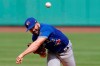 Toronto Blue Jays' Robbie Ray delivers a pitch against the Boston Red Sox in the first inning of a baseball game, Sunday, Sept. 6, 2020, in Boston. THE CANADIAN PRESS/AP/Steven Senne
