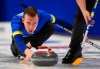 Team Alberta skip Brendan Bottcher delivers the rock while taking on Team Prince Edward Island at the Brier in Kingston, Ont., on Wednesday, March 4, 2020. lberta intends to hold its provincial men's and women's curling championships jointly in January. THE CANADIAN PRESS/Sean Kilpatrick