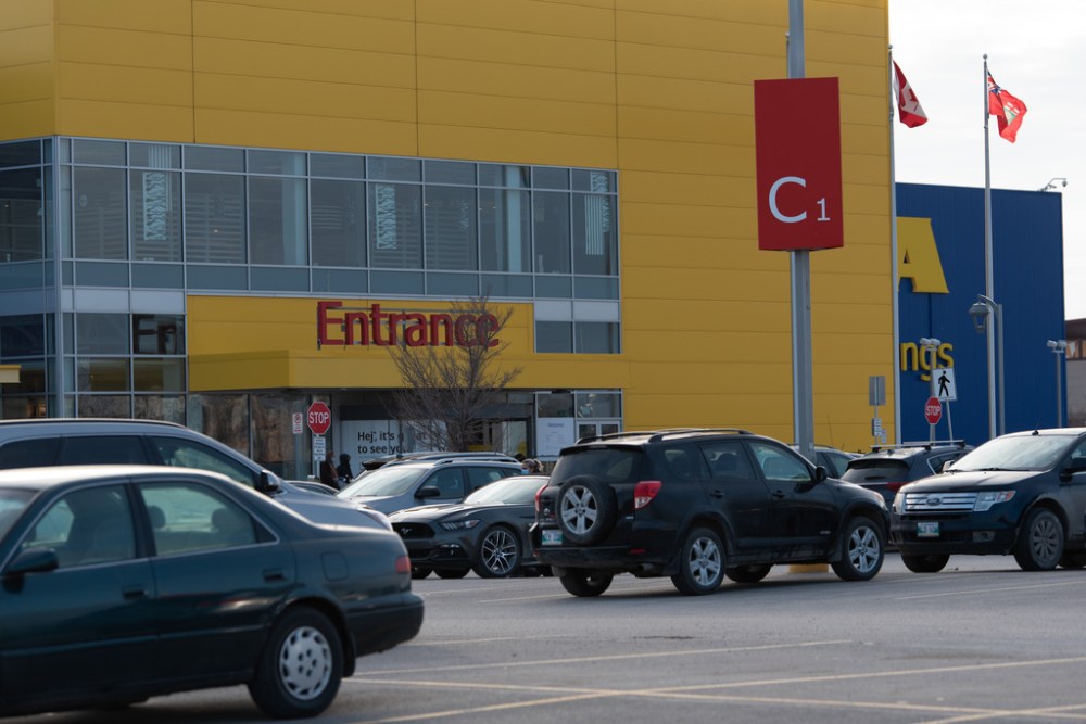 Ikea is still open even though the majority of its products do not meet the definition of essential. (Jesse Boily / Winnipeg Free Press)