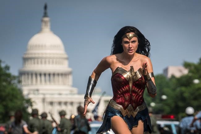 This image released by Warner Bros. Pictures shows Gal Gadot as Wonder Woman in a scene from