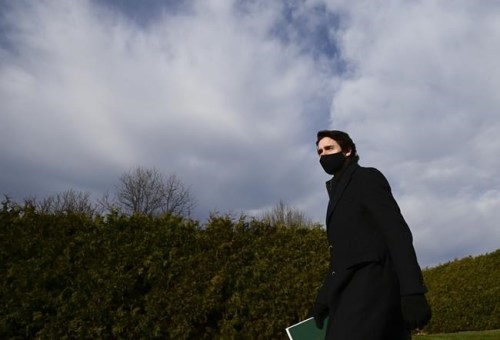 Prime Minister Justin Trudeau leaves after making an announcement at the Ornamental Gardens in Ottawa, Thursday, Nov. 19, 2020. Canada's Prime Minister will pitch the economic benefits of fighting climate change and doing business with Canada as he meets with counterparts from both sides of the Pacific during today’s Asia-Pacific Economic Co-operation leaders’ summit. THE CANADIAN PRESS/Sean Kilpatrick