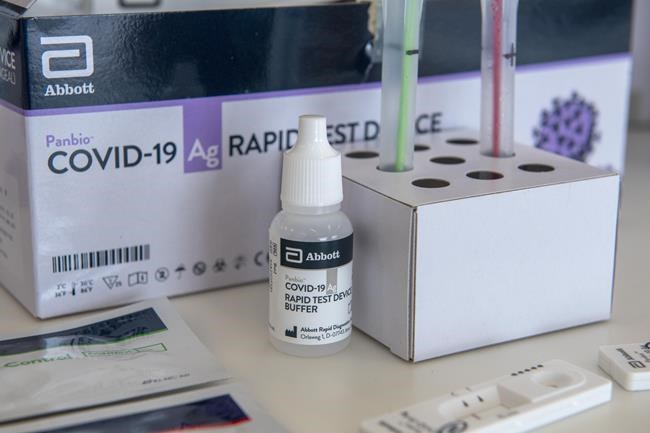 COVID-19 Rapid Test Device kits at Humber River Hospital in Toronto on Tuesday, Nov. 24, 2020. New tests, treatments and vaccines for COVID-19 have been developed in an unprecedented rush since the pandemic began. THE CANADIAN PRESS/Frank Gunn