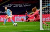 Manchester City's Janine Beckie, left, scores her sides third goal past Everton's goalkeeper Alexandra MacIver during the Women's FA Cup final soccer match between Everton and Manchester City at Wembley stadium in London, Sunday, Nov. 1, 2020.&nbsp;Beckie and Atiba Hutchinson have been named Canada Soccer’s Players of the Month for November. THE CANADIAN PRESS/AP-Kirsty Wigglesworth