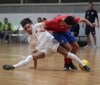 Mohamed Farsi, left, battles for the ball in this February 1, 2020 handout photo. Mo Farsi added to his trophy cabinet Monday when he was named Canadian Futsal Player of the Year. Last week the 20-year-old from Montreal, a defender with Cavalry FC, collected the Canadian Premier League's Best Under-21 Canadian Player of the Year Award. He also picked up CPL Shot of the Year in a fan vote. THE CANADIAN PRESS/HO - Canada Soccer