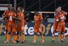 Hamilton Forge FC players celebrate their win over CD Olimpia's during Scotiabank CONCACAF League 2019 action in Hamilton, Ont., Thursday, Aug. 22, 2019. After a season that has taken it from Hamilton to Charlottetown, El Salvador and Panama, Forge FC hopes the Dominican Republic is the last stop on the way to the Scotiabank CONCACAF Champions League. THE CANADIAN PRESS/Peter Power