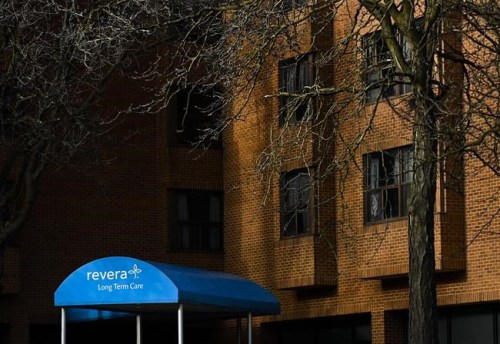 The Revera Westside Long Term Care Home is pictured in Toronto on Monday, Dec. 7, 2020. A union that represents 140,000 pension plan members says that for-profit long-term care homes run by Revera Inc. should no longer be wholly owned by the Crown corporation managing public servants' pensions. THE CANADIAN PRESS/Nathan Denette