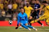 Montreal Impact goalkeeper Evan Bush, left, attempts a save against a shot from Columbus Crew's Luis Argudo, right, during the second half of an MLS soccer match, Saturday, July 20, 2019, in Columbus, Ohio. THE CANADIAN PRESS/AP/Aaron Doster