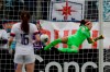 Canada goalkeeper Stephanie Labbe blocks a shot during the first half of a CONCACAF women's Olympic qualifying soccer match against the United States Sunday, Feb. 9, 2020, in Carson, Calif. Canadian international goalkeeper Labbe has left the North Carolina Courage for Sweden's FC Rosengard.THE CANADIAN PRESS/AP/Chris Carlson