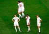 Canada's Gabrielle Carle, Christine Sinclair, Janine Beckie, Jayde Riviere and Jenna Hellstrom, from left to right, react at the end of the Women's World Cup round of 16 soccer match between Sweden and Canada at the Parc des Princes in Paris, France, Monday, June 24, 2019. The NWSL's Washington Spirit have waived six players including Canadian international Hellstrom. THE CANADIAN PRESS/AP/Michel Euler