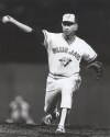 Toronto Blue Jays pitcher Phil Niekro delivers to home plate in this 1987 handout photo. Ernie Whitt remembers the excitement about getting a chance to catch for Phil Niekro during the knuckleballer's brief run with the Toronto Blue Jays in 1987. 