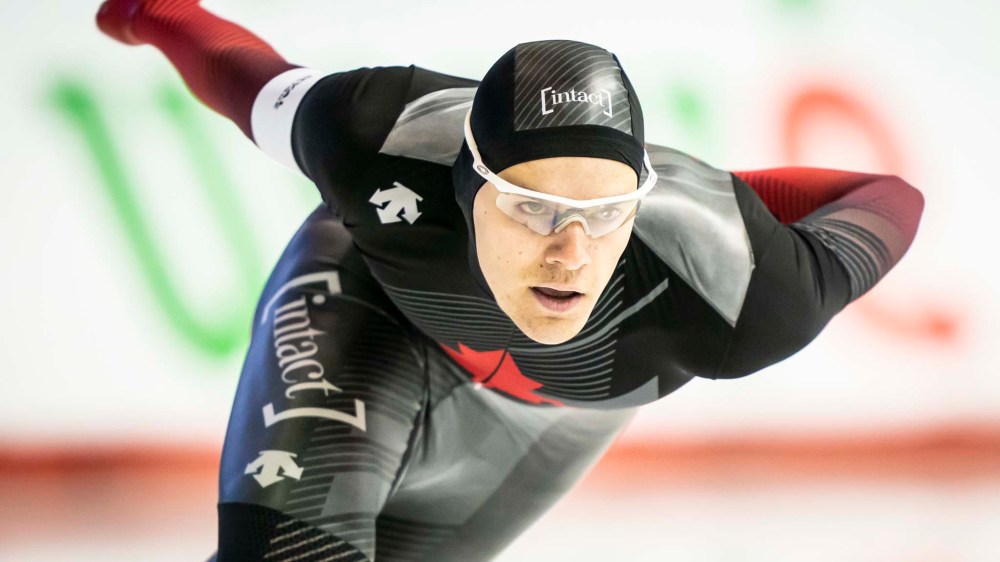 Dave Holland / Speed Skating Canada
For senior team skater Tyson Langelaar the outlook is a little brighter with the world championships and two World Cup events tentatively booked for February.