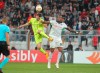Besiktas' forward Cyle Larin, right, fights for the ball with Sarpsborg's defender Jorgen Horn, during the Europa League Group I soccer match between Besiktas and Sarpsborg in Istanbul, Thursday, Sept. 20, 2018.&nbsp;Larin was near unstoppable Wednesday, scoring four goals for Turkey's Besiktas in a 6-0 victory over visiting Caykur Rizespor in Istanbul. THE CANADIAN PRESS/AP