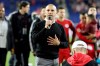 In this Oct. 28, 2018, file photo, New York Red Bulls head coach Chris Armas speaks to the fans after an MLS soccer match against Orlando City in Harrison, N.J.&nbsp;One day after being appointed the 10th head coach of Toronto FC, former Red Bulls boss Armas lays out his vision for the Major League Soccer team.&nbsp; THE CANADIAN PRESS/AP/Steve Luciano