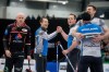 Skip Brendan Bottcher celebrates his victory over Team Koe in the men's final of the Humpty's Champions Cup in Saskatoon, Sask., on April 28, 2019. THE CANADIAN PRESS/Matt Smith