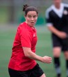 Canadian women's soccer team member Rhian Wilkinson is seen during a training session in Vancouver, B.C. Wednesday, April 21, 2015. THE CANADIAN PRESS/Jonathan Hayward