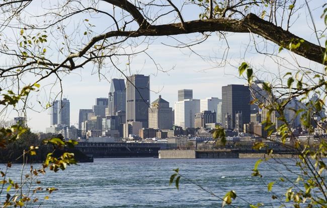 The skyline of the city of Montreal is seen on Thursday, November 5, 2020. Enterprise software company SAP Canada will open a new research and development office in Montreal for its SAP Labs division and plans to add 30 new employees as part of the expansion. THE CANADIAN PRESS/Paul Chiasson
