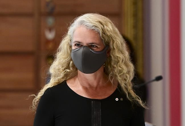 Governor General Julie Payette takes part in a swearing in ceremony at Rideau Hall in Ottawa on Tuesday, Aug. 18, 2020. As Payette steps down from leading one of the country's most high-profile workplaces, many workers may relate to the allegations of harassment and bullying by the boss at Rideau Hall. THE CANADIAN PRESS/Sean Kilpatrick