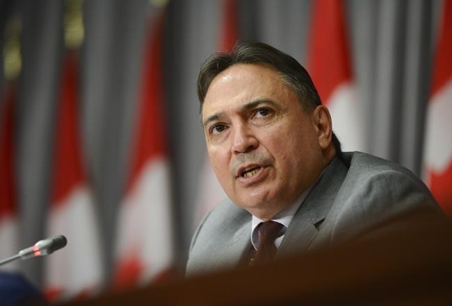Perry Bellegarde, National Chief of the Assembly of First Nations, takes part in an event on Parliament Hill in Ottawa on Tuesday, July 7, 2020. Bellegarde says it's time for Canada to have a First Nations governor general days after Julie Payette announced her resignation. THE CANADIAN PRESS/Sean Kilpatrick