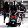 Team Justin Kripps, Ryan Sommer, Cameron Stones and Benjamin Coakwell of Canada start during the four-man bobsled first race at the Bobsleigh and Skeleton World Championships in Altenberg, eastern Germany on February 29, 2020. THE CANADIAN PRESS/AP, Jens Meyer