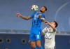 Ulsan Hyundai's Bjørn Maars Johnsen stops the ball in front of Melbourne Victory's Dylan Ryan during a round of 16 AFC Champions League match in Al Rayyan, Qatar, on December 6, 2020. THE CANADIAN PRESS/AP, Hussein Sayed