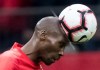 Canada's Atiba Hutchinson gets his head on the ball during the second half of a CONCACAF Nations League qualifying soccer match against French Guiana in Vancouver, on Sunday March 24, 2019. THE CANADIAN PRESS/Darryl Dyck