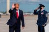 Former president Donald Trump waves to the members of the media after his final flight on Air Force 1 at Palm Beach International Airport in West Palm Beach, Fla., on Jan. 20, 2021. THE CANADIAN PRESS/AP, Manuel Balce Ceneta