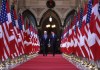 Prime Minister Justin Trudeau and US vice-president Joe Biden walk down the Hall of Honour on Parliament Hill in Ottawa on Friday, December 9, 2016. THE CANADIAN PRESS/Patrick Doyle